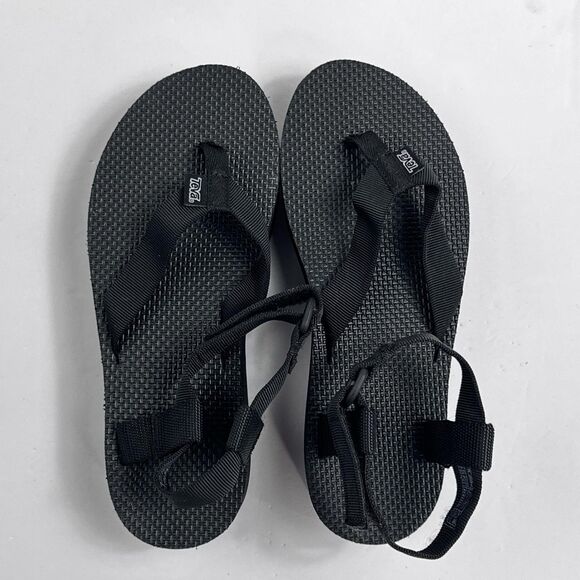 Teva Sandals Womens Size 9 Black Platform Flatform Thong Ankle Strap 1008843 - Picture 8 of 11